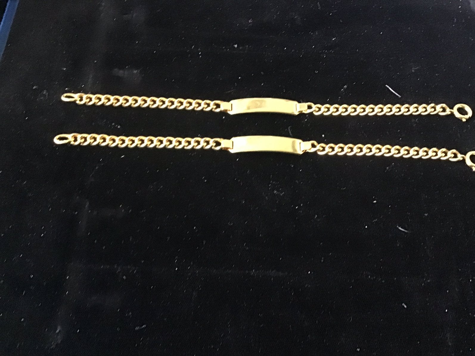 Double plaatarmbandjes, Ophalen of Verzenden, Nieuw, Goud, Overige materialen