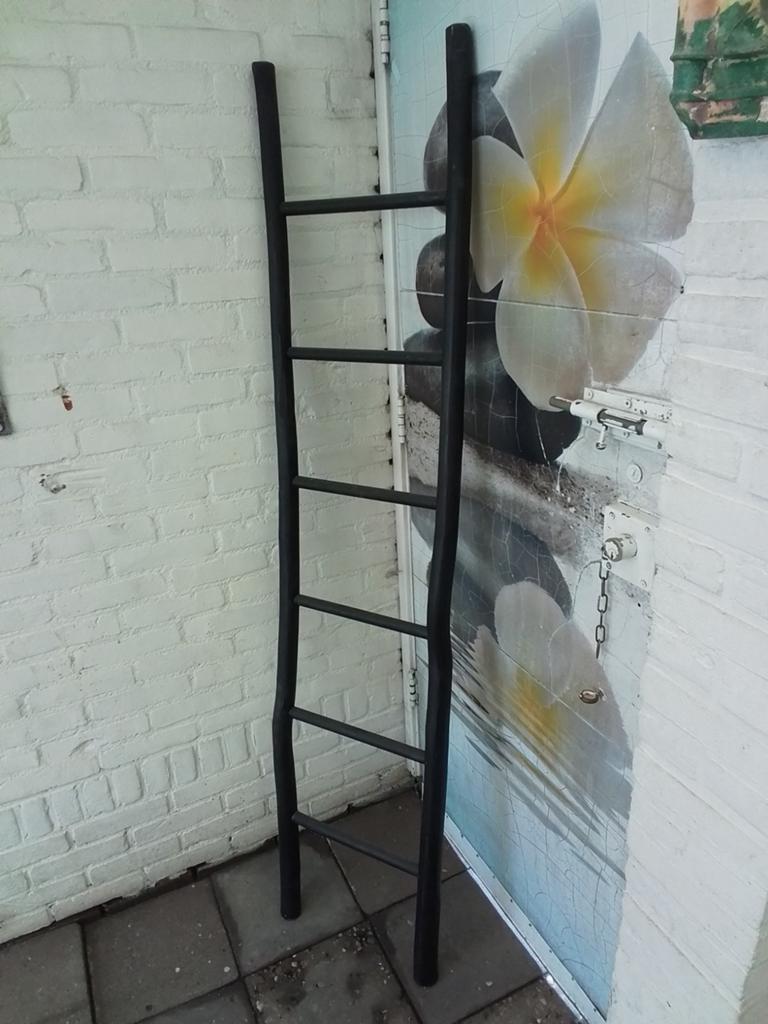 Schitterende Decoratie Ladder Zwart (Hout) 181cm/42cm/4cm, Ophalen, Gebruikt