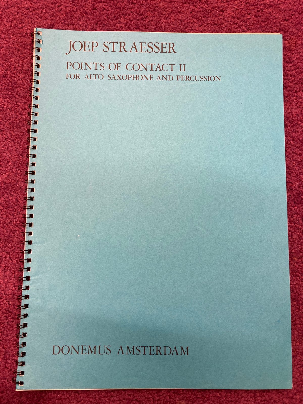 Points of Contact, Joep Staesser voor altsax en percussie, Ophalen, Gebruikt, Drums of Percussie, Klassiek
