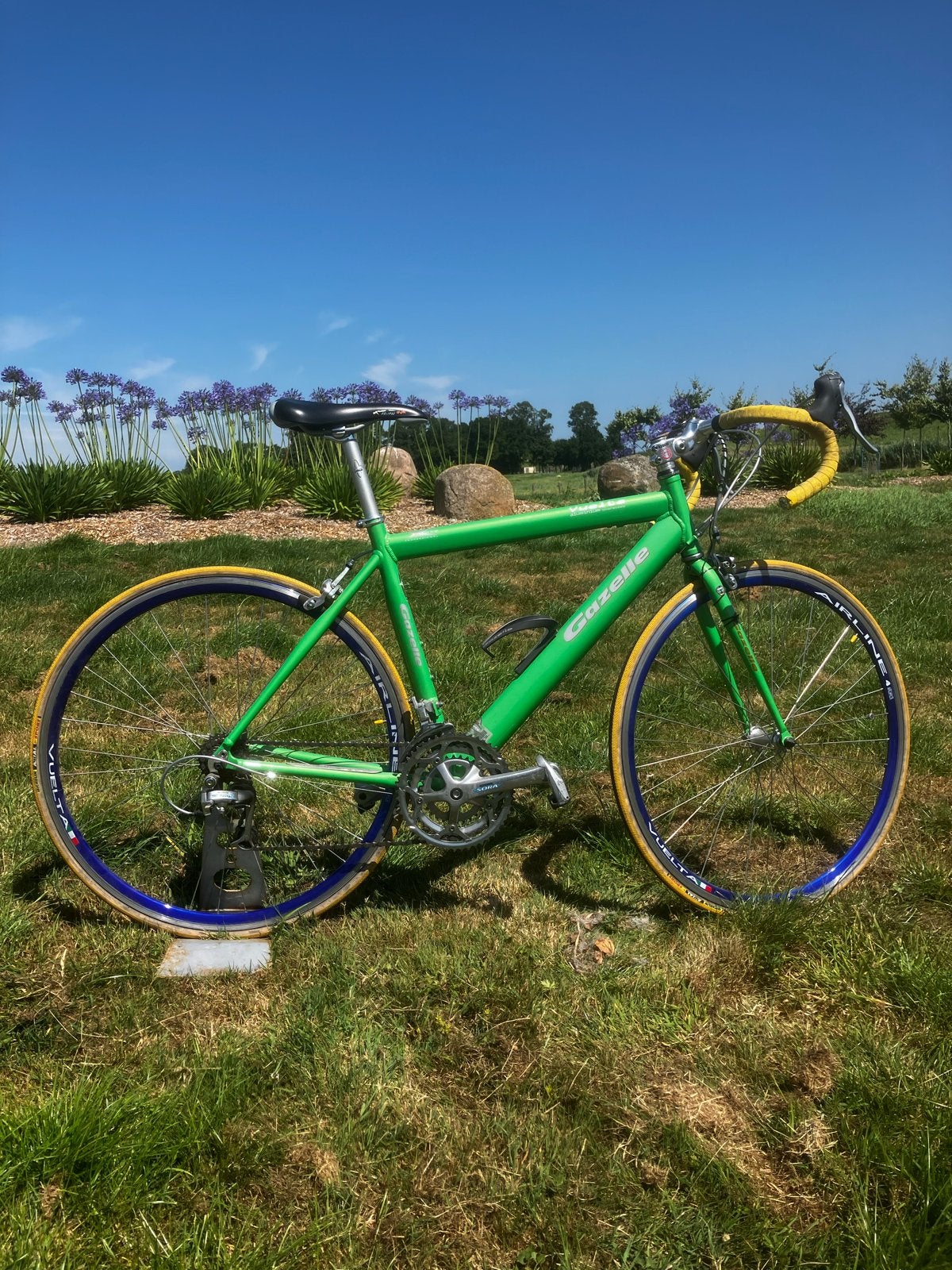 Gazelle racefiets - Groen, Aluminium frame, Shimano Sora, Ophalen, 28 inch, Gebruikt, Velgrem