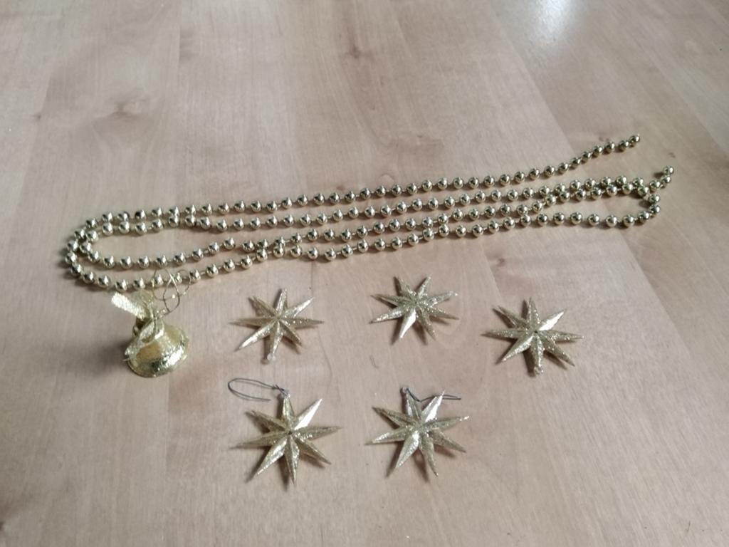Goudkleurige decoratie, Diversen, Kerst, Ophalen of Verzenden, Zo goed als nieuw