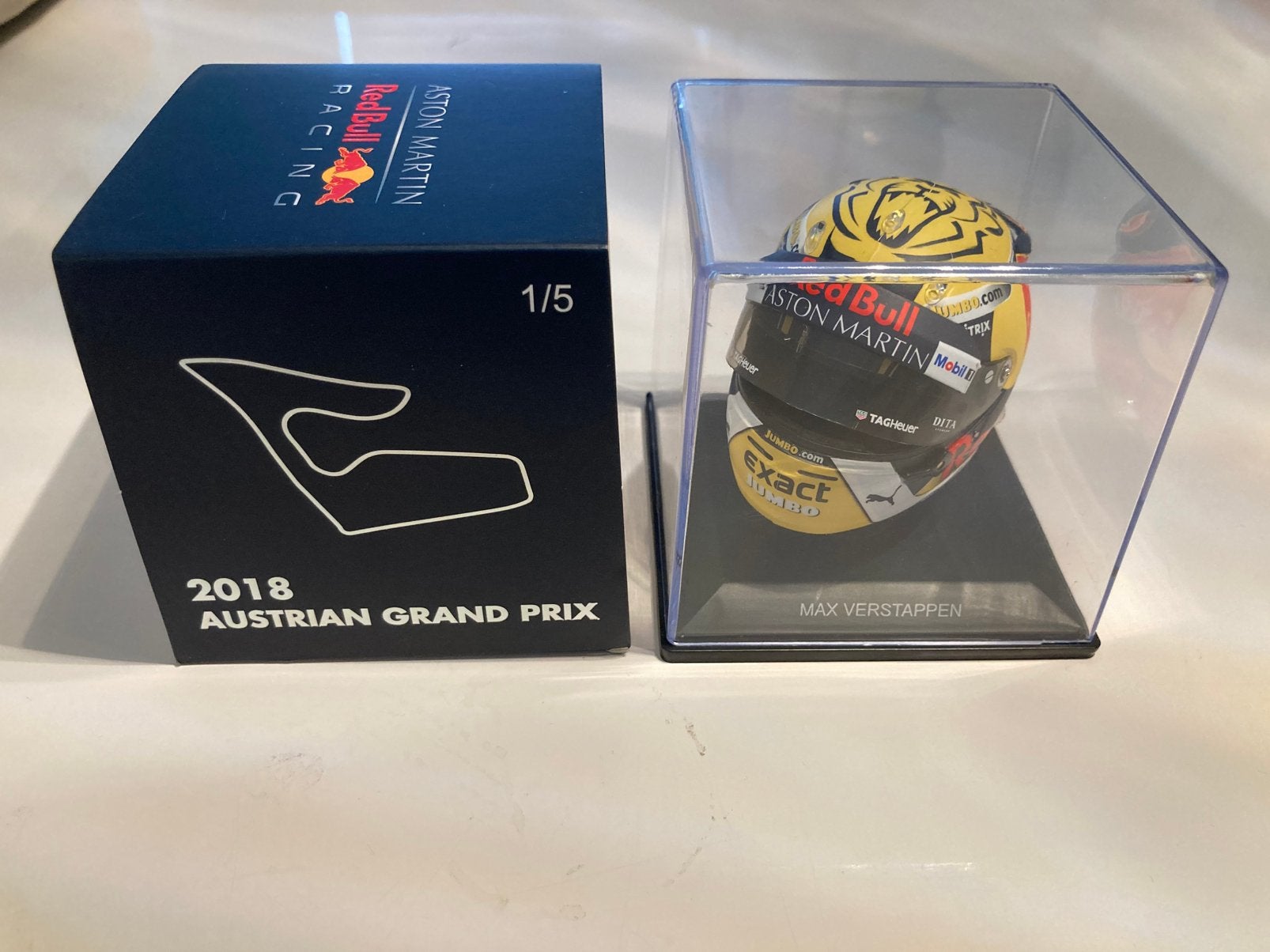 Max Verstappen helm 1/5 austrian grand prix 2018, Verzamelen, Automerken, Motoren en Formule 1, Ophalen of Verzenden, Nieuw, Formule 1