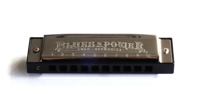 Mondharmonica Blues Power - Blues Harp - Blues Harmonica, C-mondharmonica, Ophalen of Verzenden, Zo goed als nieuw, Met koffer of doosje