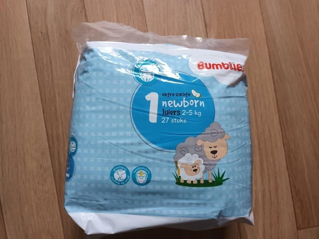 Bumblies 25 luiers maat 1 2-5 kg nieuwe luier nieuw, Ophalen of Verzenden, Nieuw, Overige typen, Overige merken
