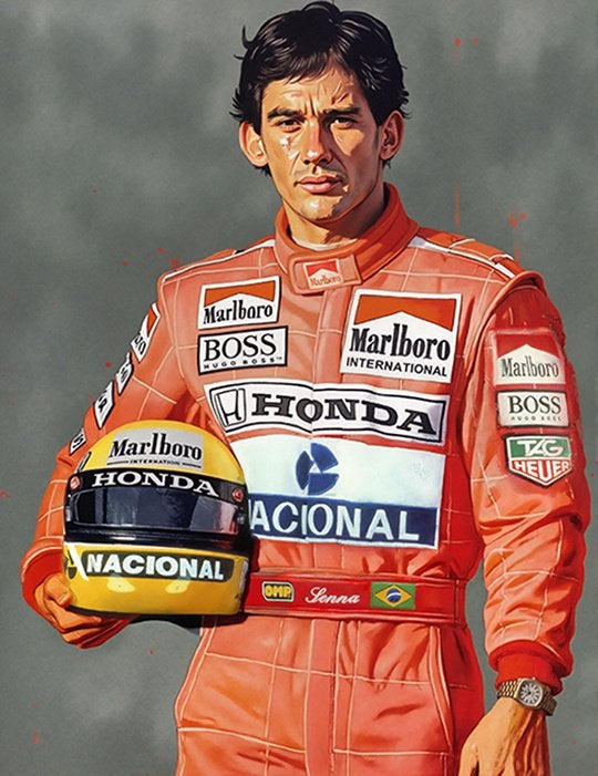 Ayrton Senna portrait kunstwerkt, Ophalen of Verzenden, Nieuw, Formule 1
