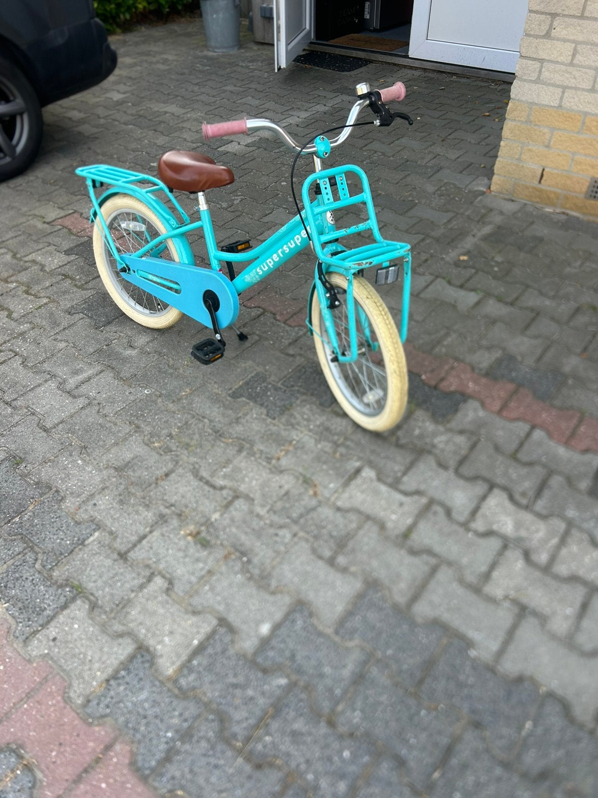 18” meisjesfiets technisch 100%, Ophalen, Gebruikt, Terugtraprem, 16 tot 20 inch
