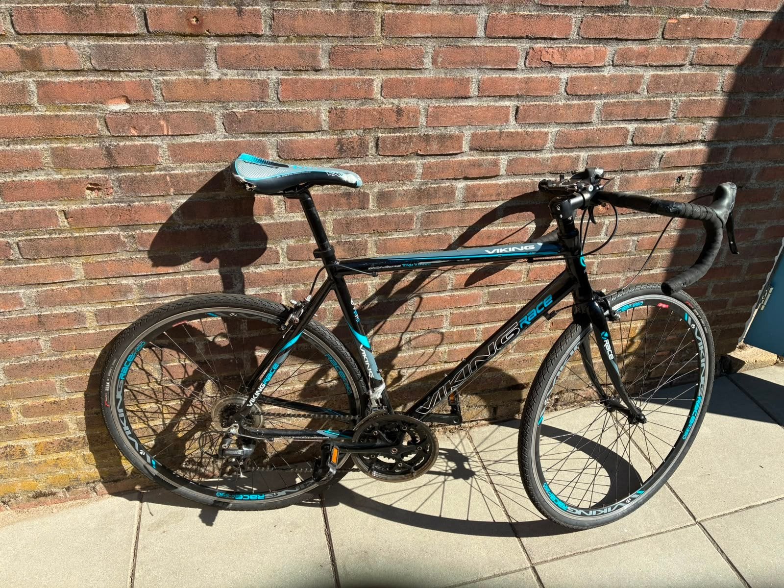 Viking Racefiets - Zwart/Blauw - Gebruikt, 28 inch, Gebruikt, Aluminium, 15 tot 20 versnellingen