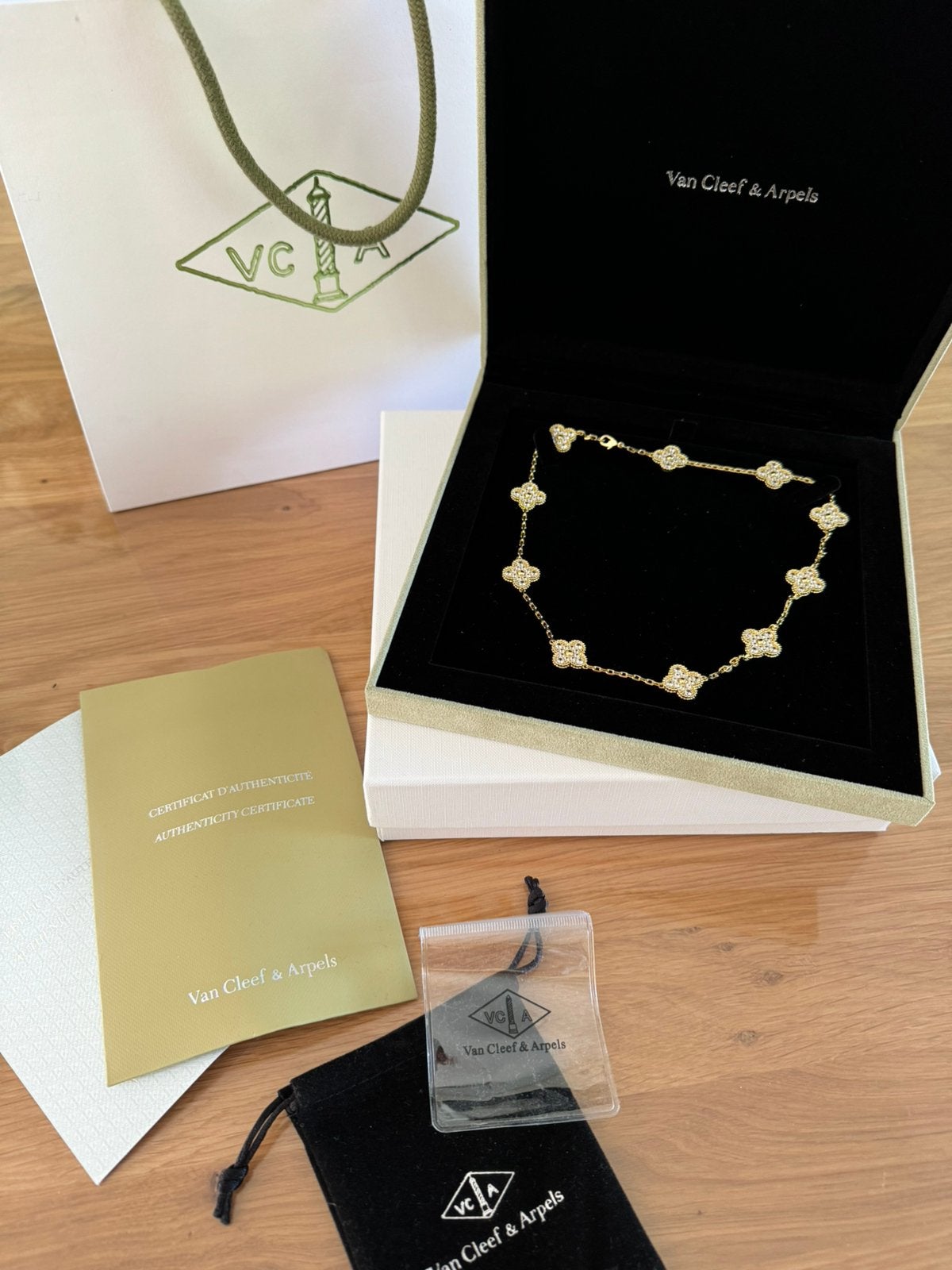 Van cleef & arpels ketting, Sieraden, Tassen en Uiterlijk, Ophalen of Verzenden, Nieuw, Goud, Overige materialen