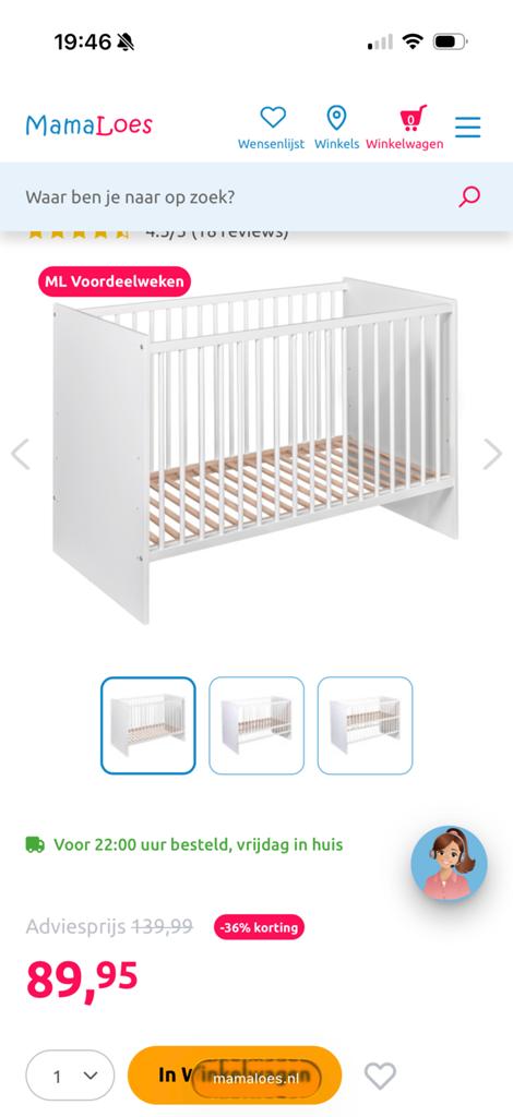 Nieuw Ledikant met Matras - Nooit Gebruikt, Ophalen of Verzenden, Nieuw, Ledikant
