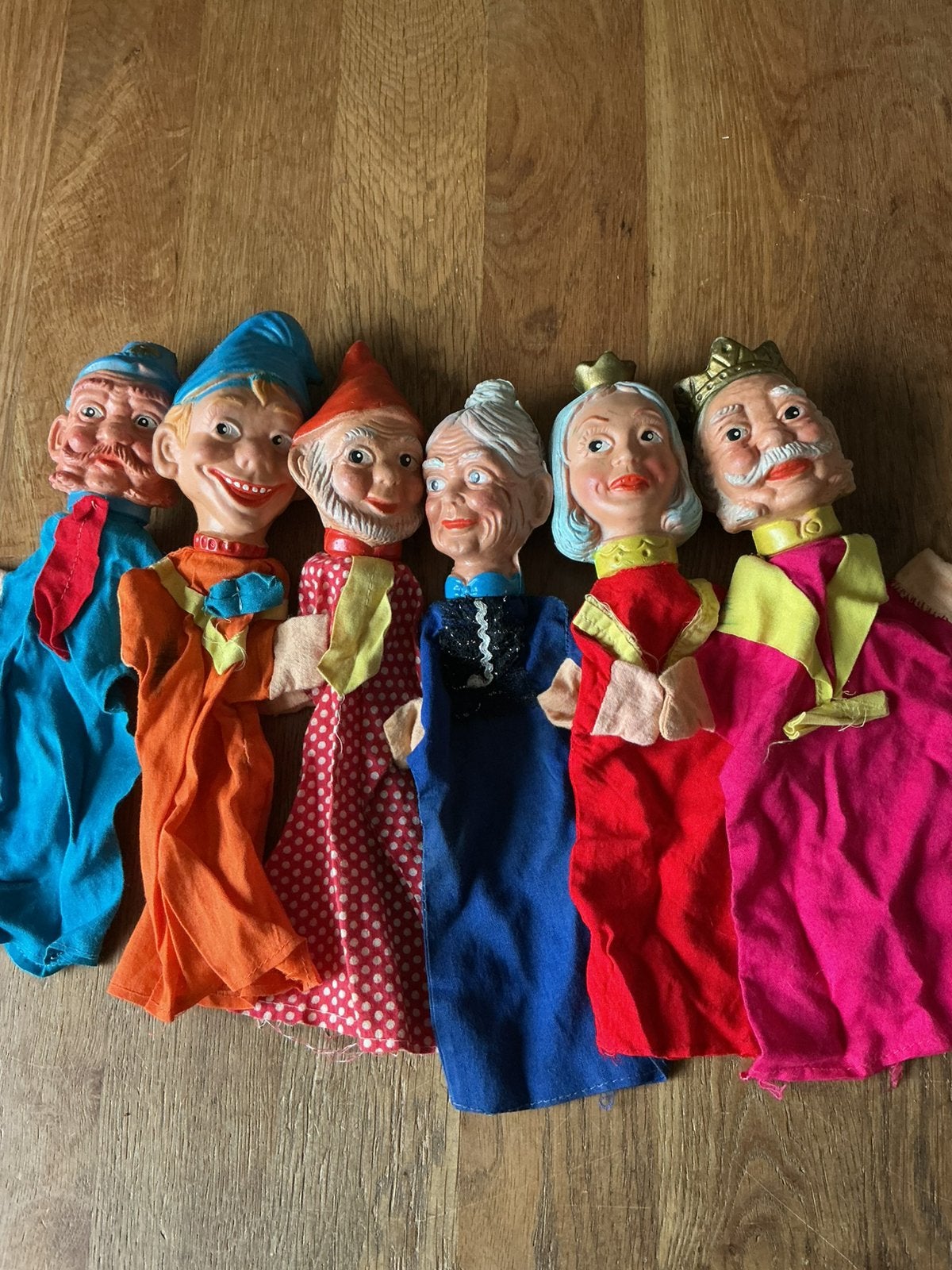 Vintage handpoppen/poppenkastpoppen, oa kabouter, agent, Ophalen of Verzenden, Gebruikt, Overige typen