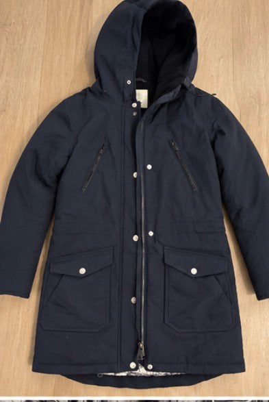 Dames winterjas, donderblauw, maat S, Ophalen of Verzenden, Zo goed als nieuw, Maat 46 (S) of kleiner, Blauw
