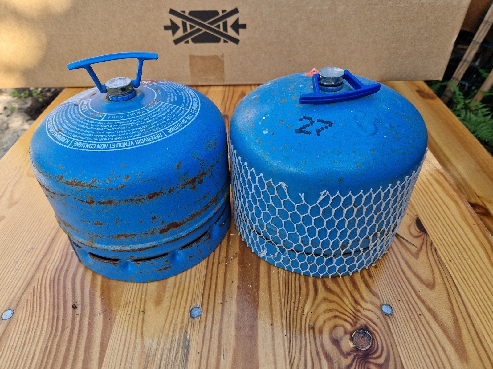 2x Campingaz gasflessen 904 (leeg), Ophalen, Gebruikt