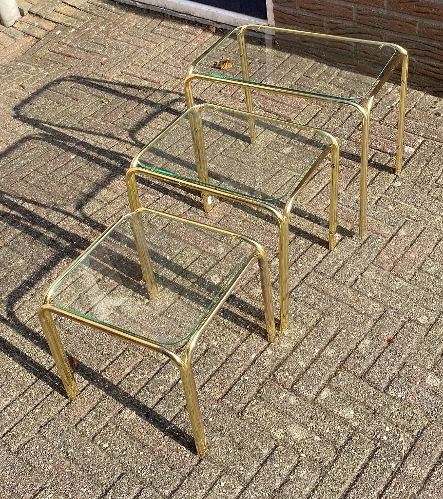 Leuke Vintage Mimi-Set - retro space age design nesting, Minder dan 55 cm, Gebruikt, Metaal of Aluminium, Vintage retro