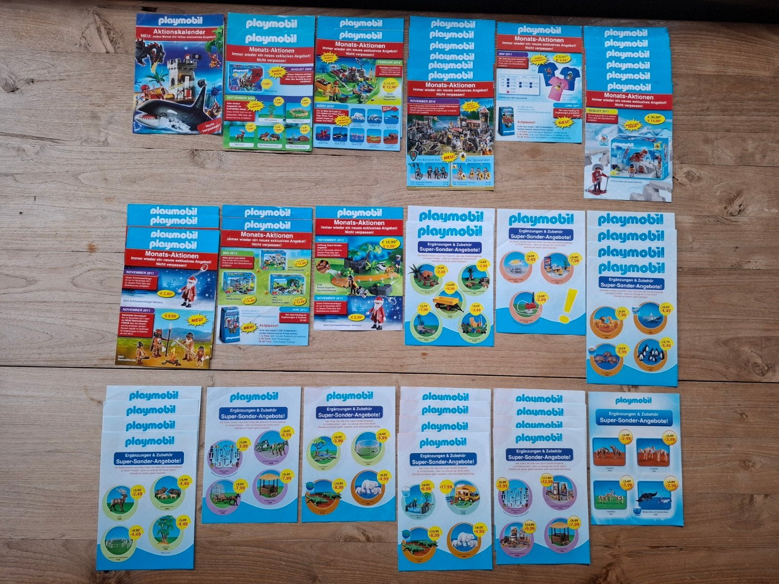 Bundel van 47 Duitse Playmobil flyers uit periode 2007-2012, Ophalen, Gebruikt, Losse onderdelen, Overige typen
