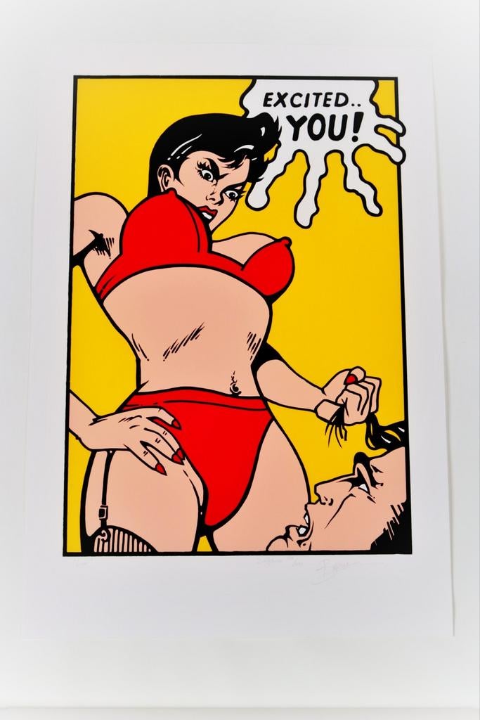 "Bob Baldhuysen" (Amsterdam, 1952) Lust" "EXCITED.. YOU!", Antiek en Kunst, Ophalen of Verzenden