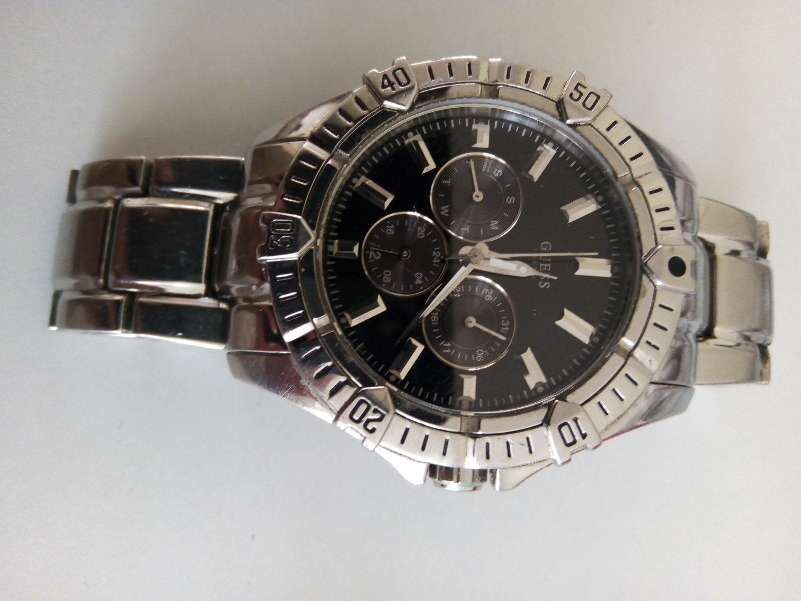 Nieuw! Guess dameshorloge water resistant, Staal, Staal, Guess, Polshorloge