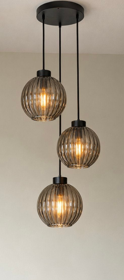 Hanglamp/ eetkamerlamp  van Oosterom verlichting en wonen, Ophalen, Zo goed als nieuw, Glas, E27 (groot)