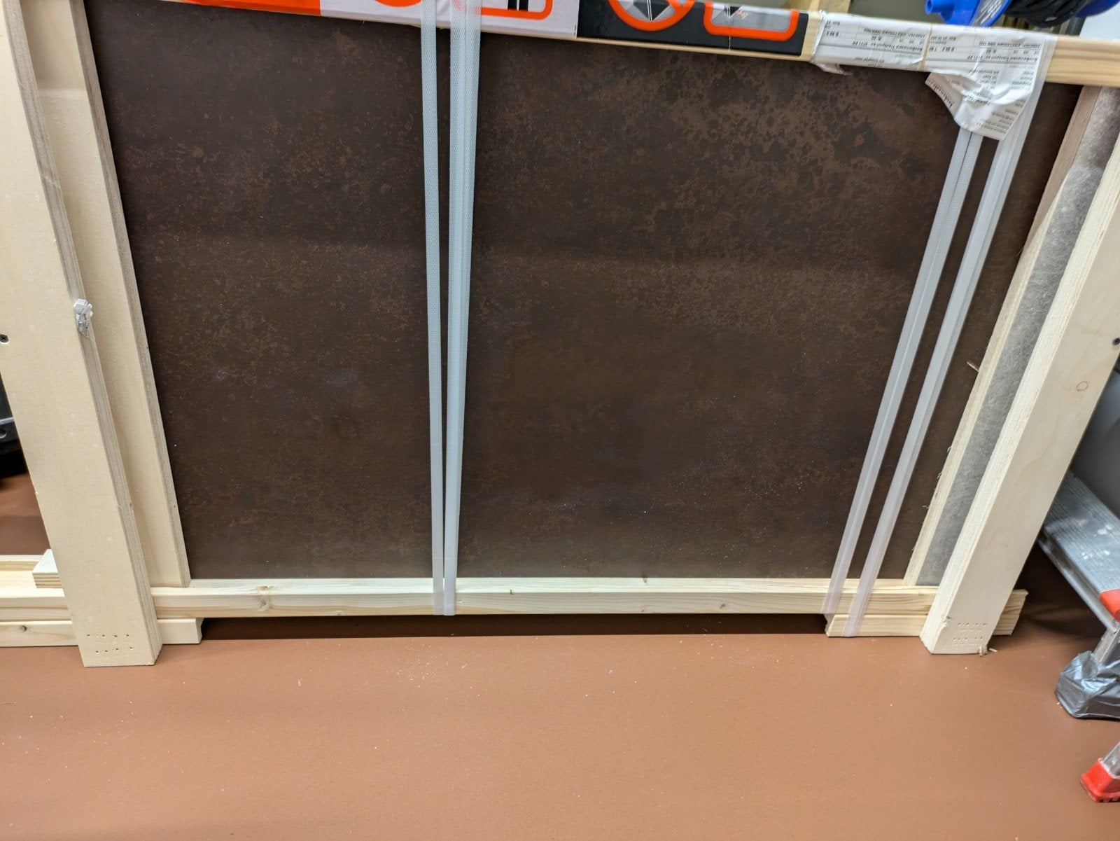 Pantry achterwand en aanrechtblad met 2x dubbel WCD gat, Overige typen, Ophalen, Nieuw, Bruin