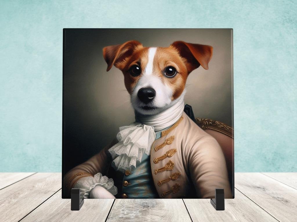 Barok Stijl - Jack Russell tegel, Huis en Inrichting, Woonaccessoires | Overige, Nieuw, Verzenden