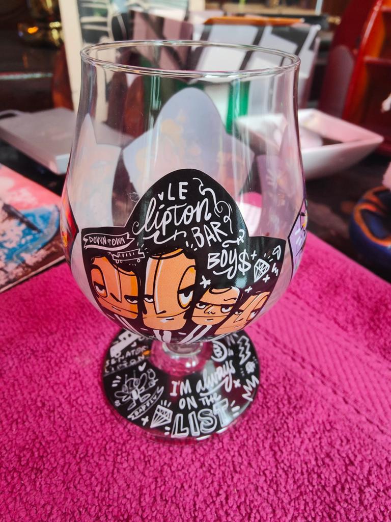5 Lipton Ice Tea Design Glazen Bar Down Town Le Lipton uniek, Verzamelen, Glas en Borrelglaasjes, Verzenden, Zo goed als nieuw