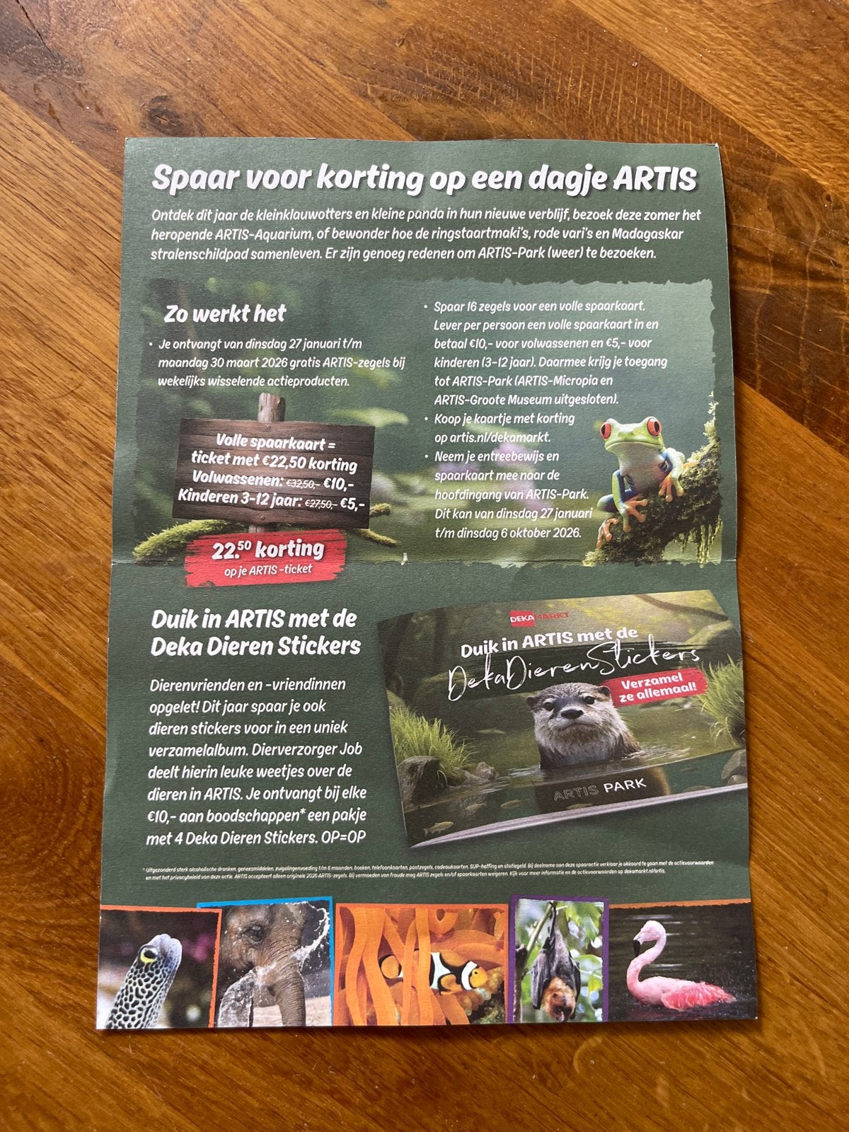 Artis kortingskaart. Gratis, Tickets en Kaartjes, Eén persoon, Kortingskaart