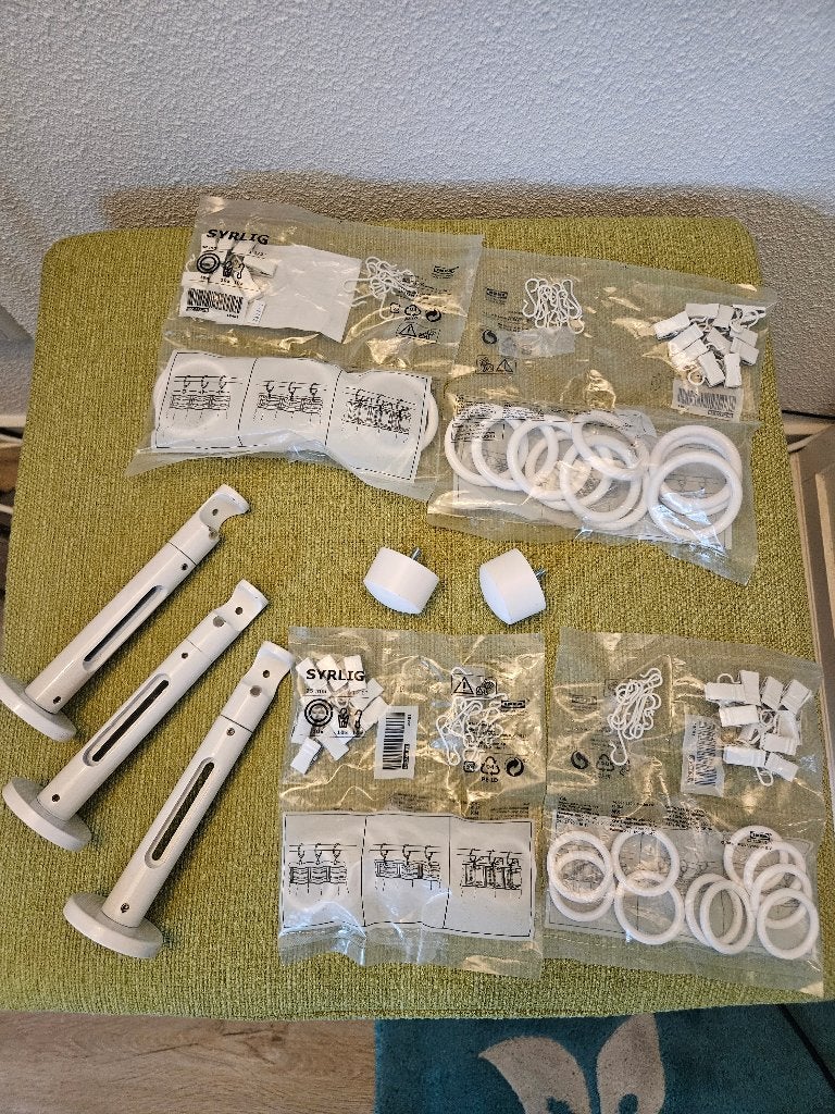 Complete set gordijnroede 2-4m racka wit, Ophalen, Wit, Zo goed als nieuw, Gordijn