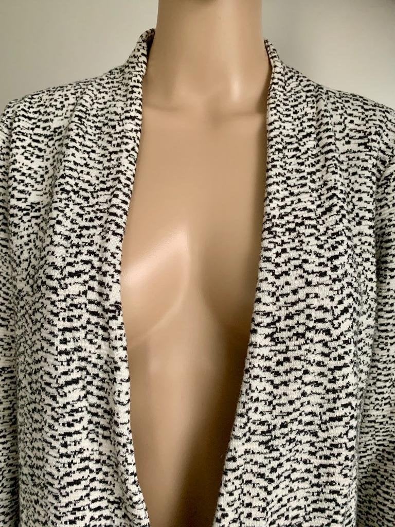 E104 Promiss: mt L=42/44 jasje blazer colbert vest zwart/wit, Promiss, Wit, Maat 42/44 (L), Ophalen of Verzenden
