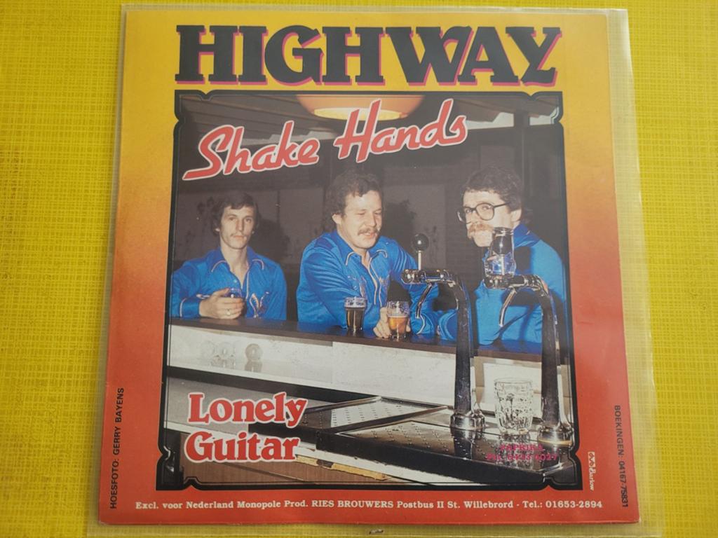 Highway - Shake hands - Lonely Guitar, Cd's en Dvd's, Vinyl | Nederlandstalig, Ophalen, Zo goed als nieuw, Overige formaten, Levenslied of Smartlap