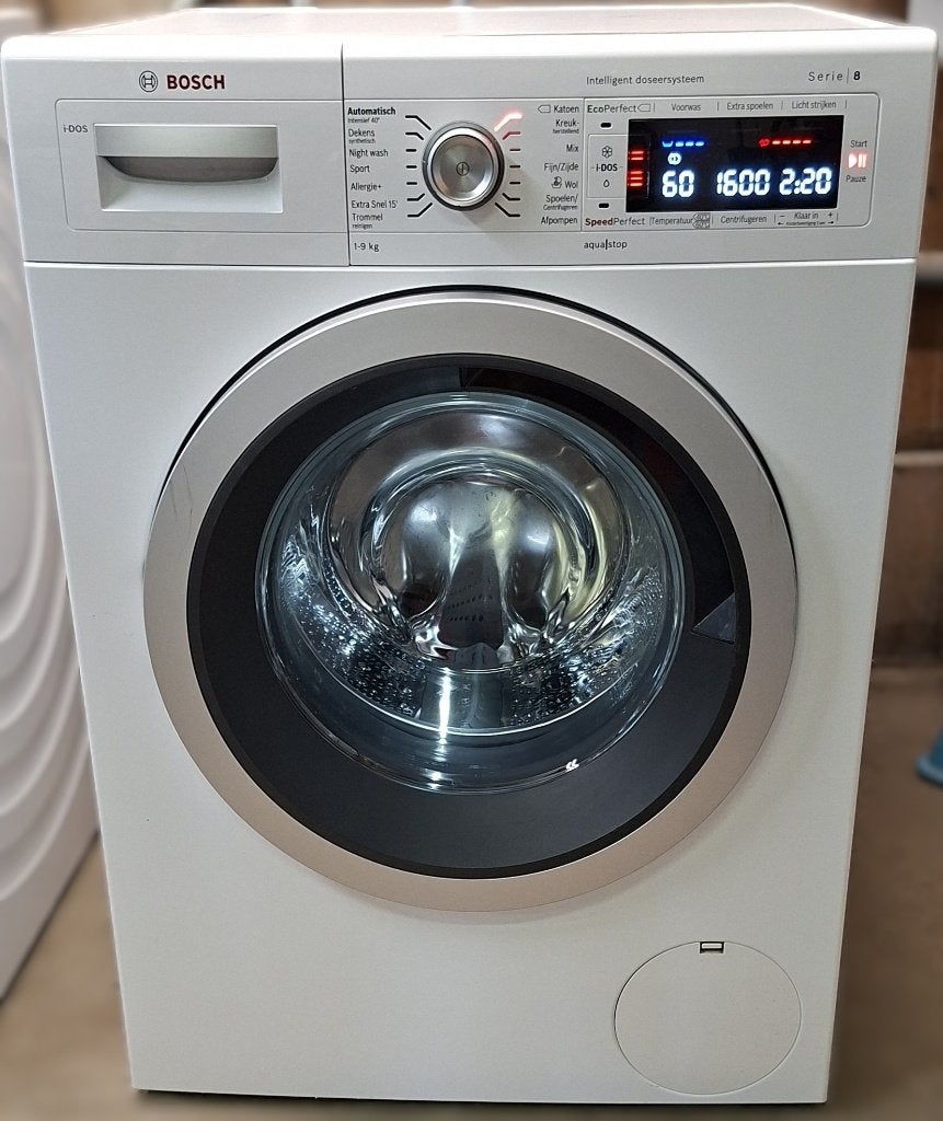 Bosch serie 8 i-Dos 9 kg A+++, bezorging 25 km, 8 tot 10 kg, Ophalen of Verzenden, Voorlader, 85 tot 90 cm