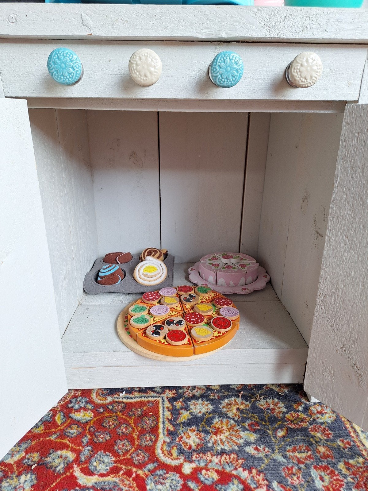 Steigerhouten speelkeuken met accessoires, Ophalen, Zo goed als nieuw, Jongen of Meisje
