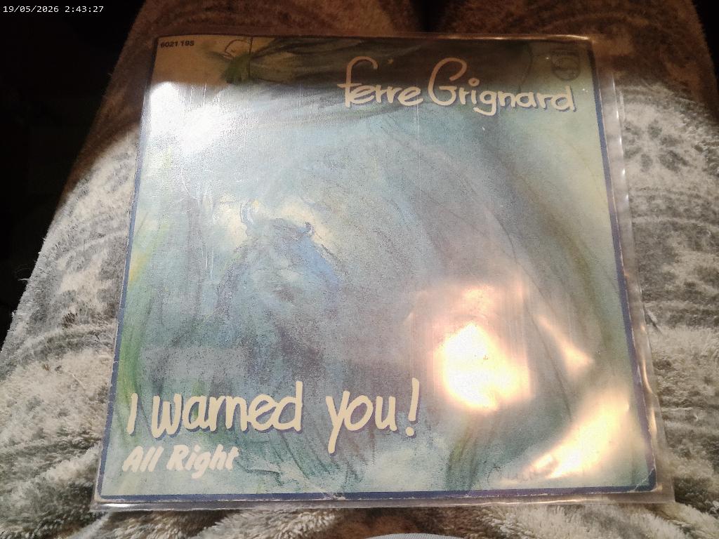Ferre Grignard - I warned you / All right, Cd's en Dvd's, Gebruikt, Fotohoes, 7 inch, Single