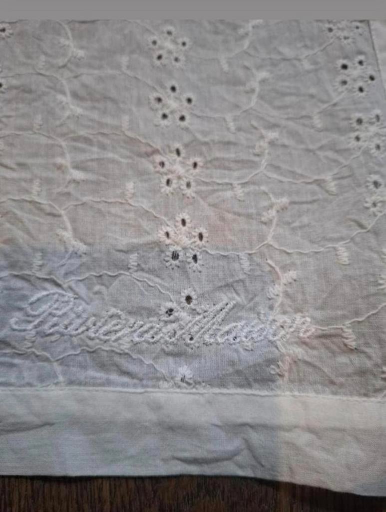 Riviera maison stoffen servetten broderie, Ophalen of Verzenden, Zo goed als nieuw, Wit, Overige typen