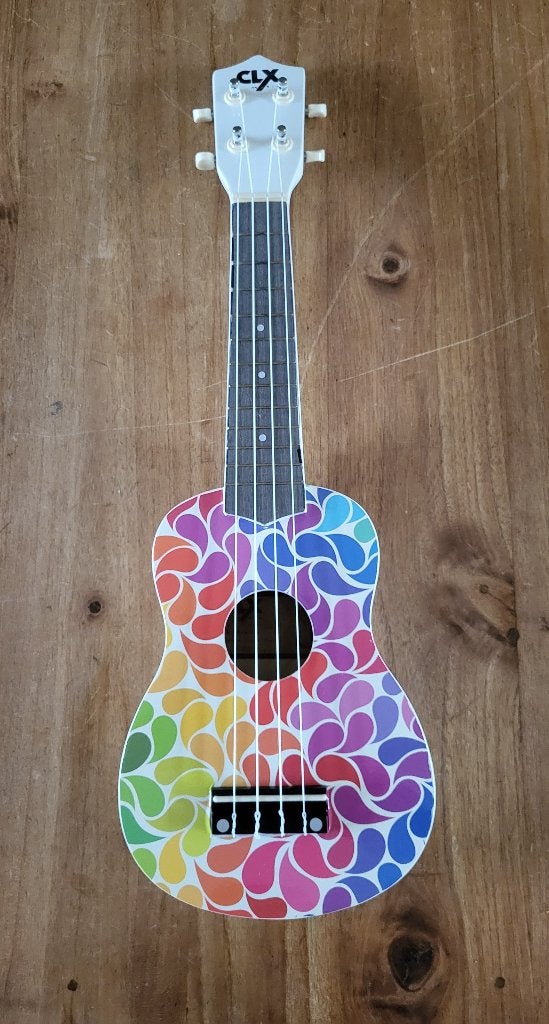 Ongebruikt: Ukelele CLR Calista 21 rainbow drips, Ophalen of Verzenden, Nieuw, Ukelele