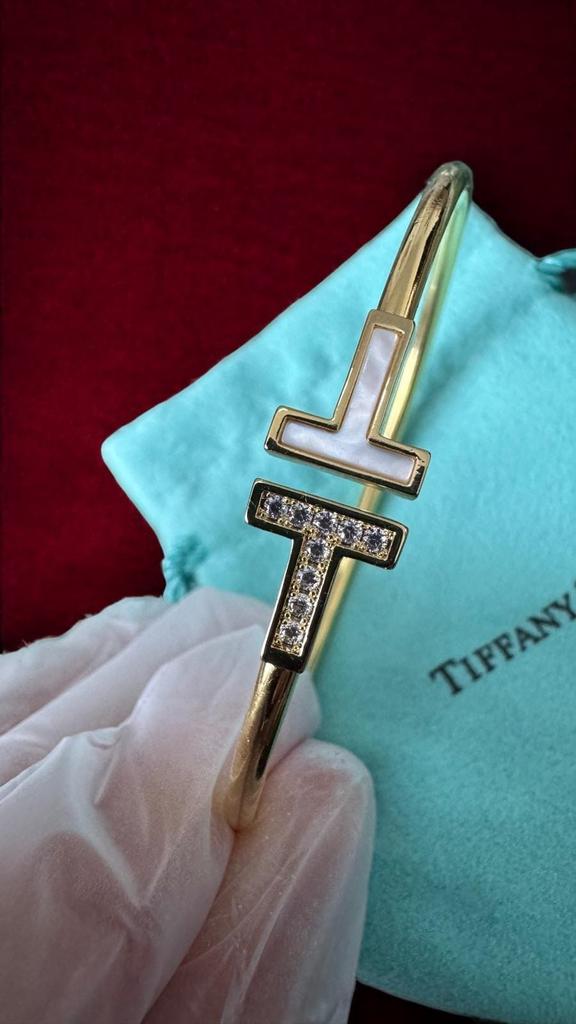 Tiffany co armband goud met steentjes, Ophalen of Verzenden, Nieuw, Goud