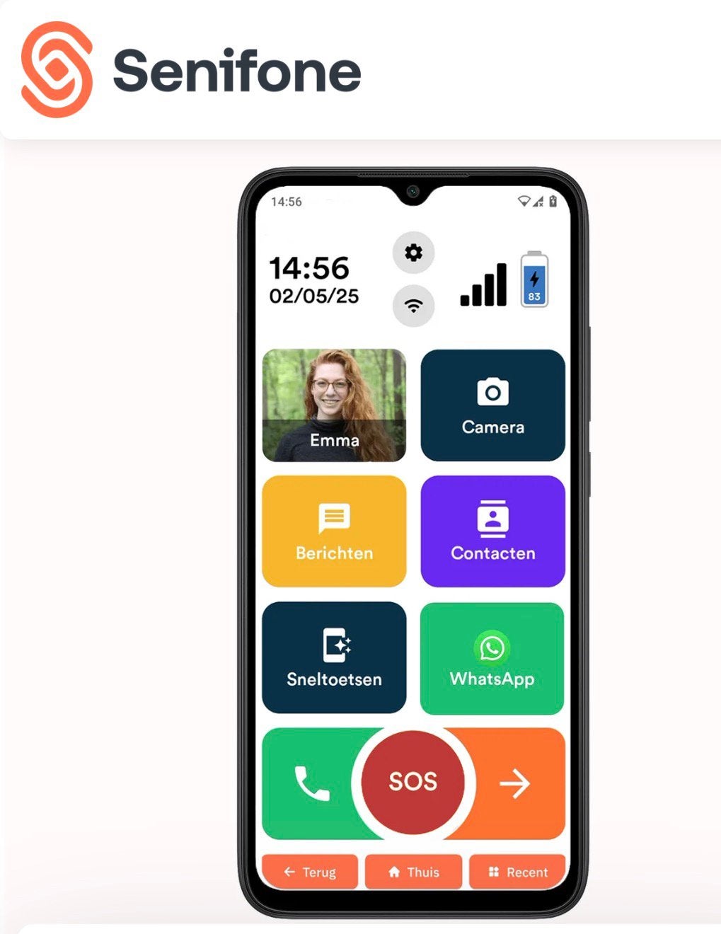 Senifone senioren mobiele telefoon, S1, 64GB, 2 maanden oud, Ophalen, Overige modellen, Zo goed als nieuw, Zonder simlock