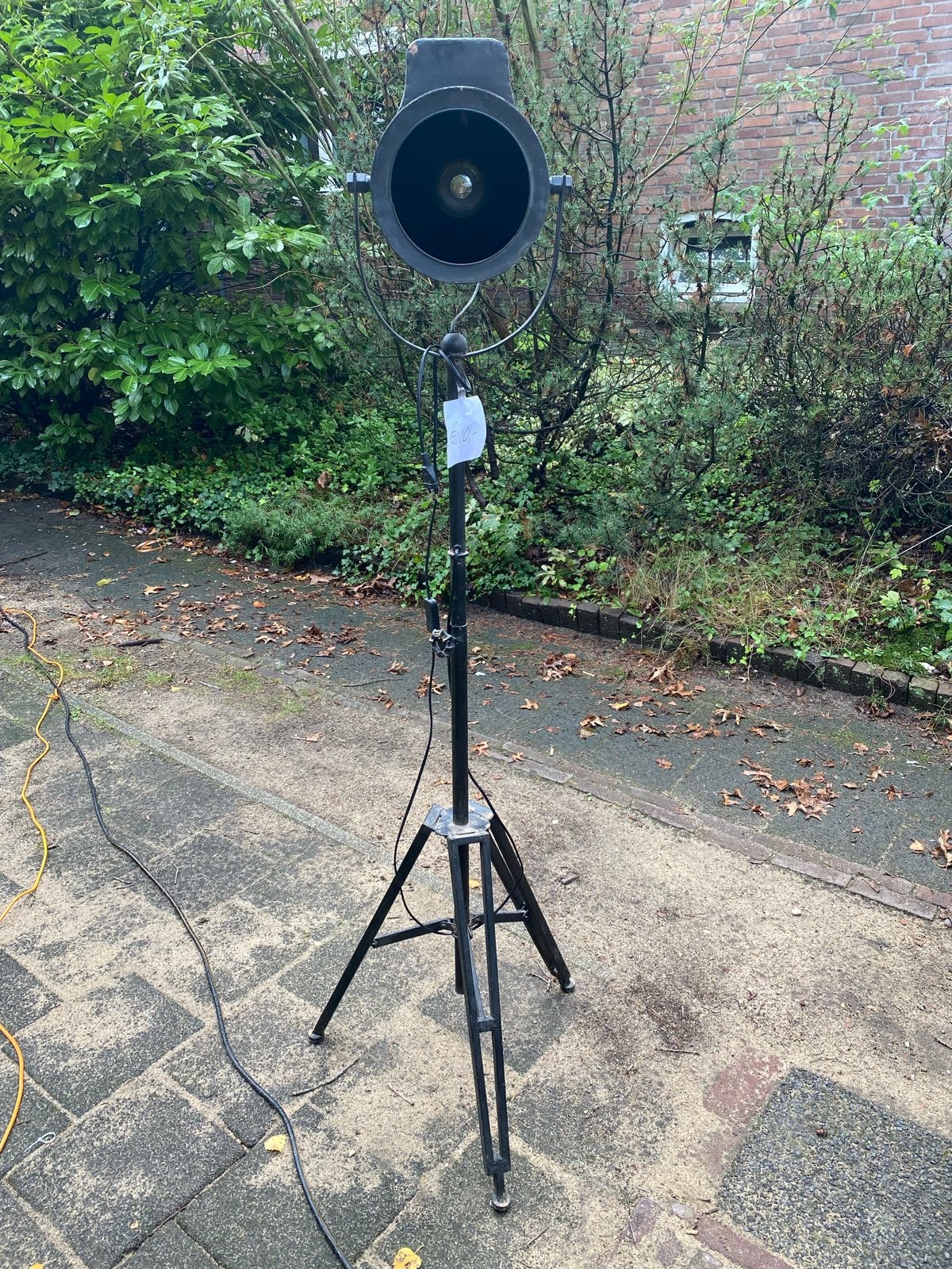 Vintage theaterlamp / studiolamp op statief, Overige merken, Gebruikt, Zwart, Industrieel