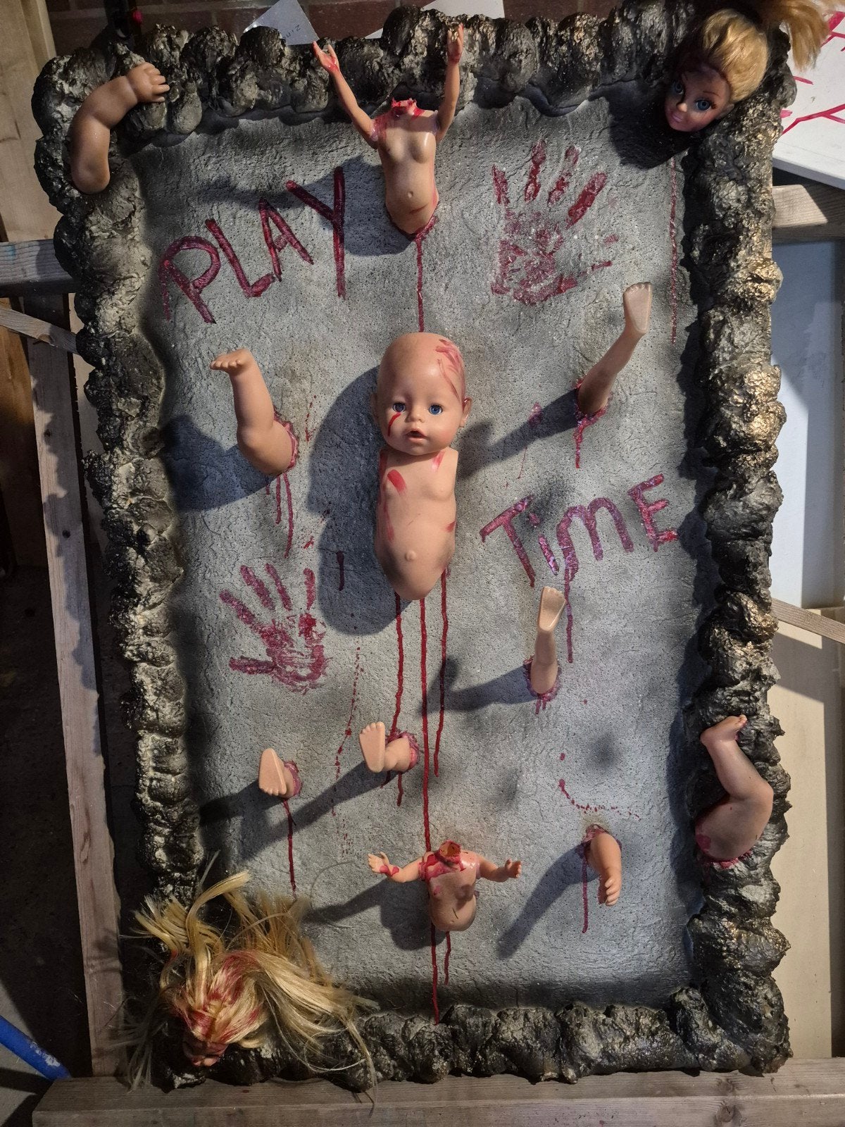 Griezelige Spooktocht horror Decoratie met Ringgooien, Hobby en Vrije tijd, Ophalen, Gebruikt, Versiering, Halloween of Griezel