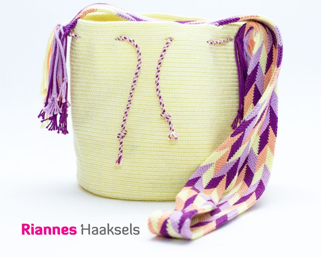 Mochila - tas - Boho - handgemaakt - zomers geel, Ophalen of Verzenden, Nieuw, Geel, Overige merken