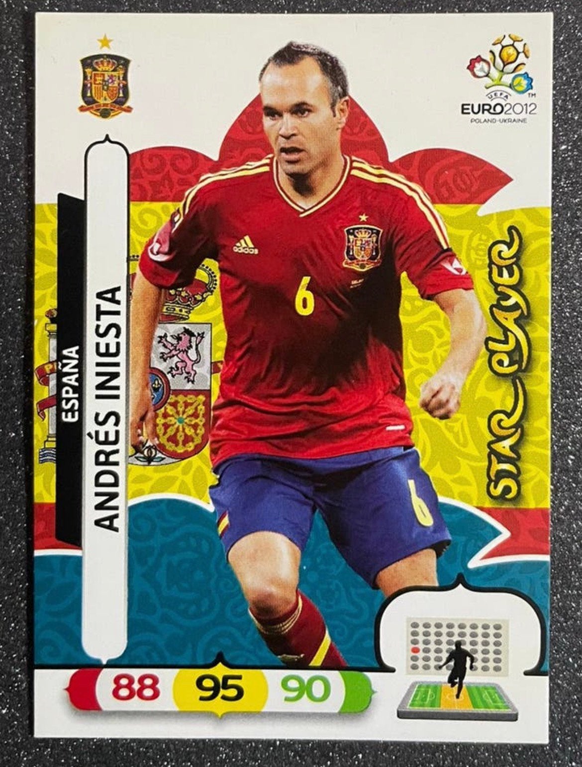 Panini EURO 2012   STAR PLAYER   INIESTA   ESPAÑA, Verzenden, Zo goed als nieuw, Plaatje