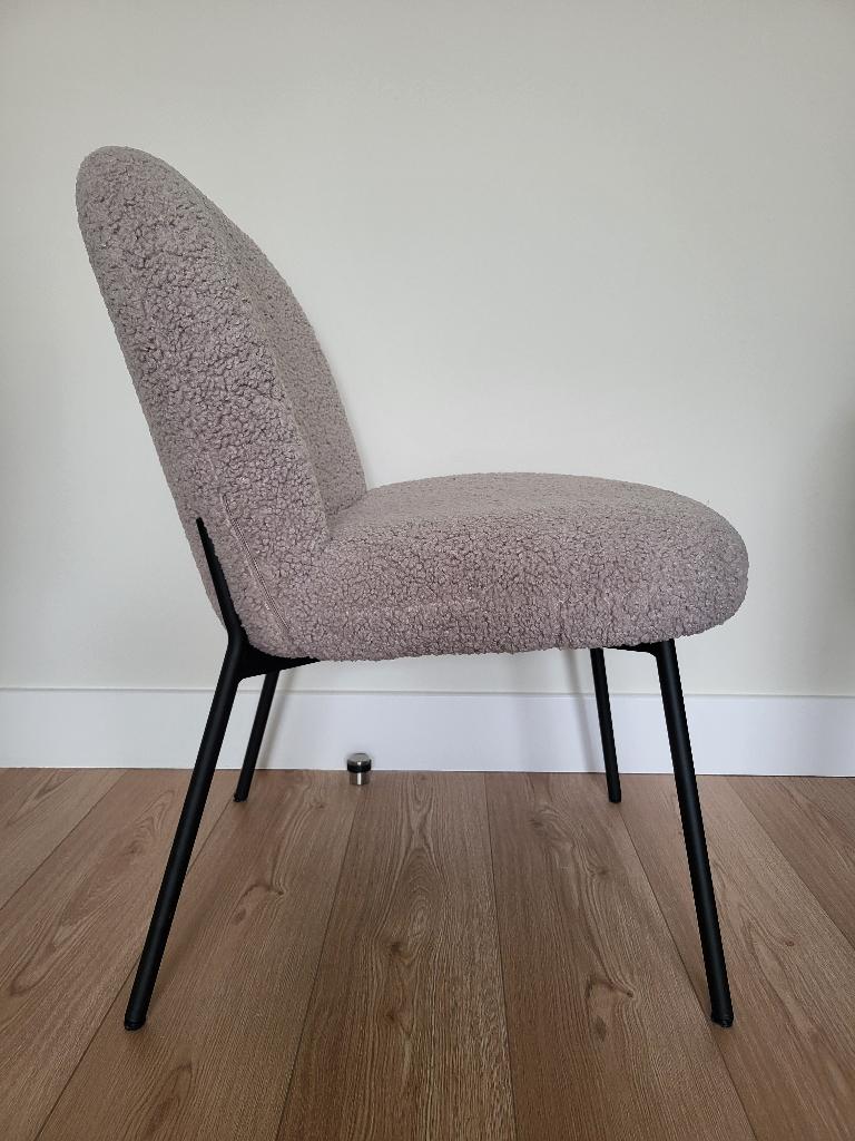 KARWEI eetkamerstoel Babs bouclé zand / beige, Ophalen, Overige kleuren, Nieuw, Stof