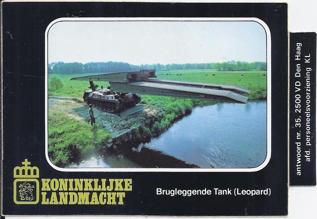 So275 - sticker koninklijke landmacht - brugleggende tank, Verzamelen, Ophalen of Verzenden, Zo goed als nieuw, Overige typen