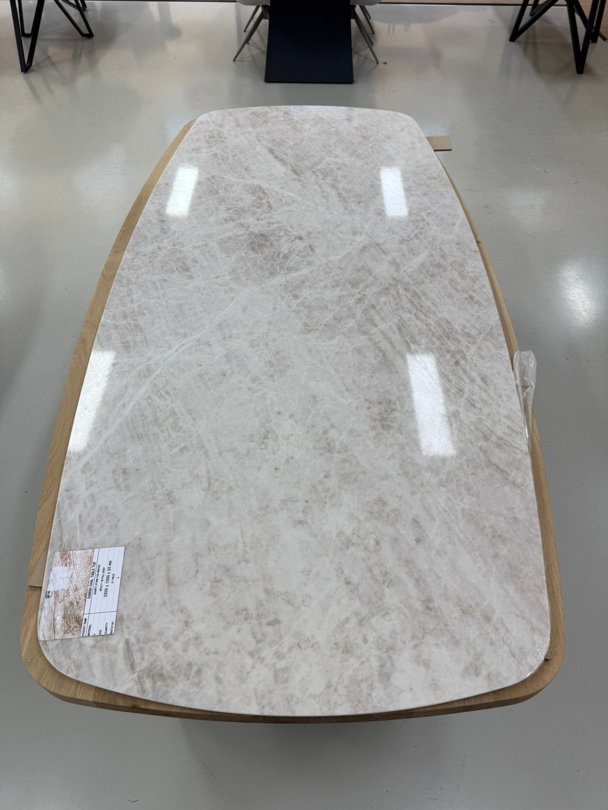 Deens ovale Quartzstone eettafel / natuursteen deens ovaal 3, Huis en Inrichting, Tafels | Eettafels, Ophalen, Nieuw, 200 cm of meer