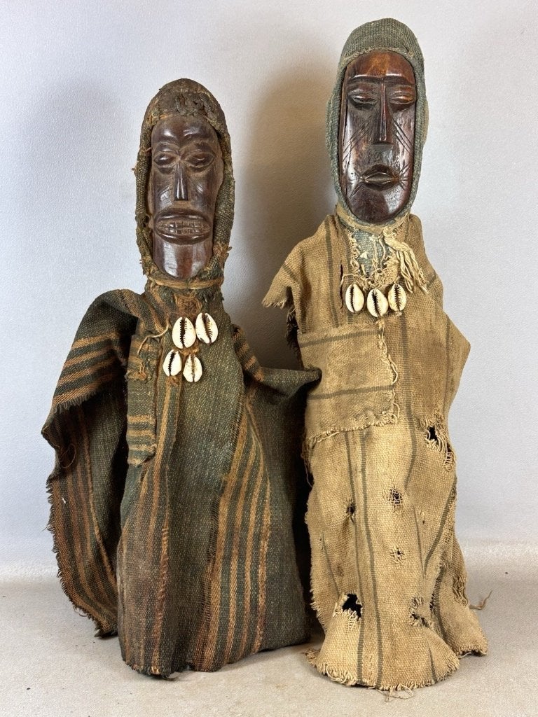 261024  Rare 2 Afrikaans Bobo Fing Fetisch sculpture., Ophalen of Verzenden