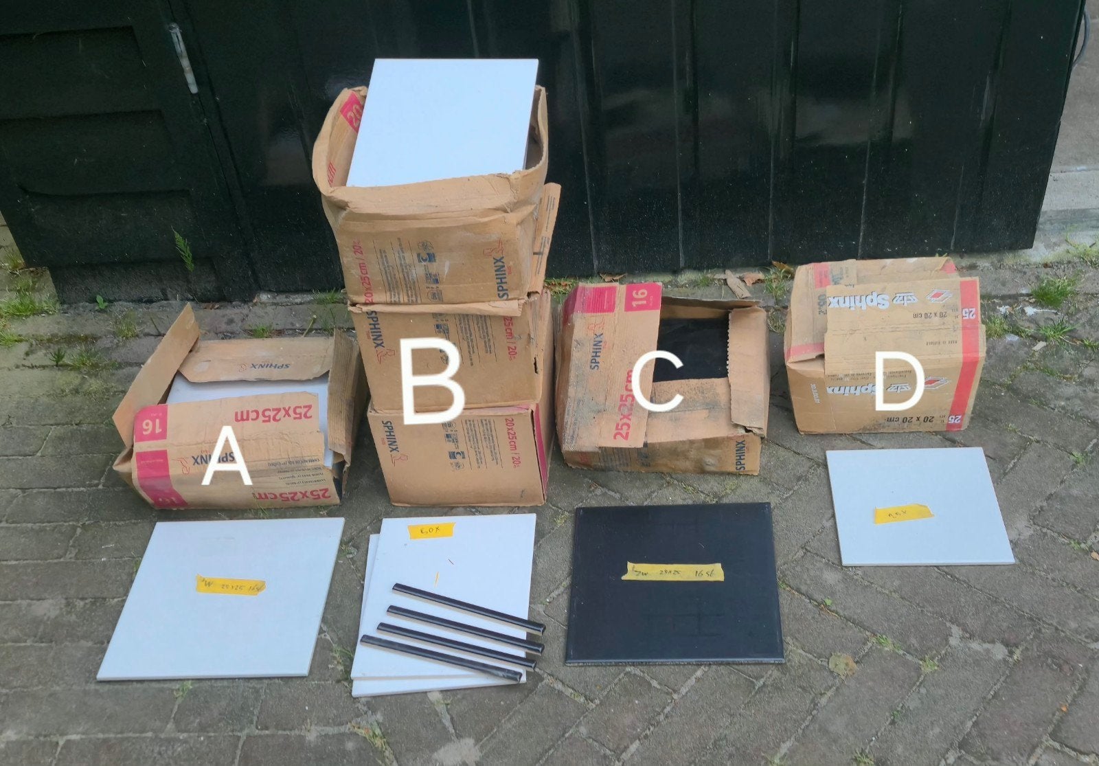 Vloertegels en wandtegels*Sphinx*gratis, Doe-het-zelf en Verbouw, Tegels, Ophalen, Nieuw, 20 tot 40 cm, Minder dan 5 m²