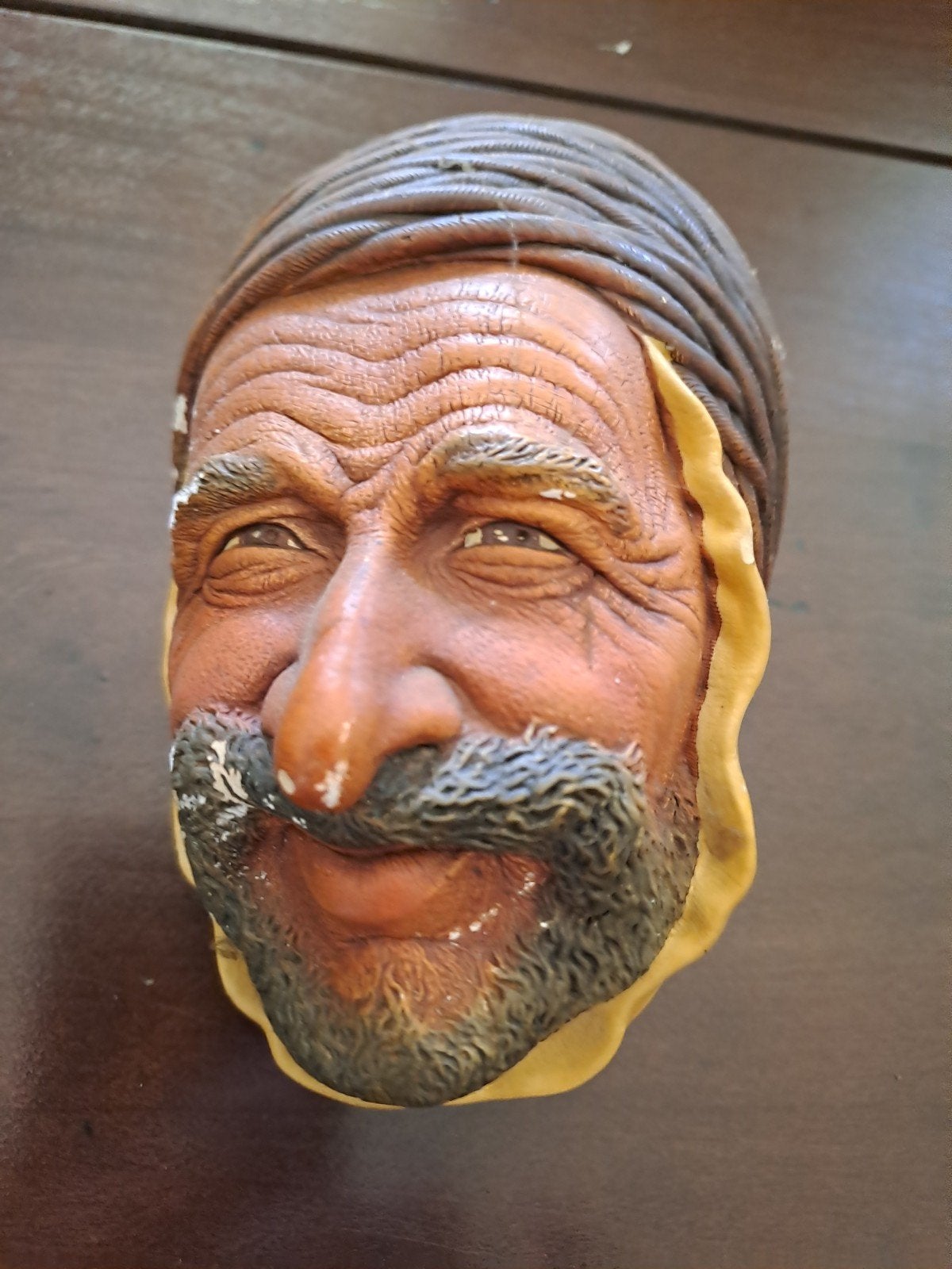 Vintage Bossons England Muurmasker - Oosterse Man, Ophalen