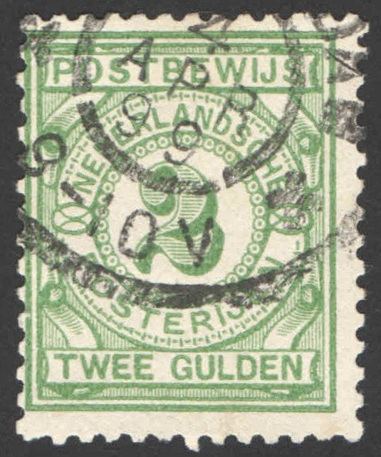 Nederland Postbewijszegel 3 gestempeld 1884, Ophalen of Verzenden, T/m 1940, Gestempeld