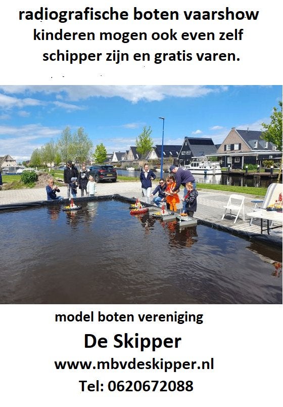 Wilt u een radiografische modelboten vaarshow op locatie?, Ophalen, Nieuw