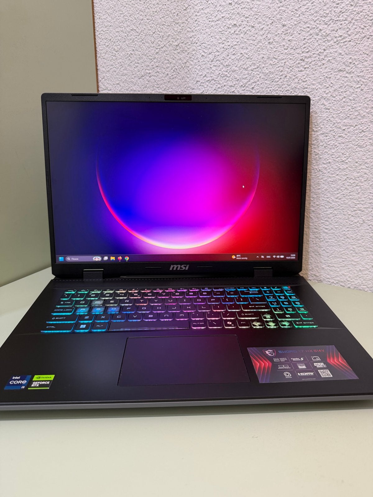 MSI Gaming Laptop RTX 4060, Ophalen, Met videokaart, Qwerty, Minder dan 2 Ghz
