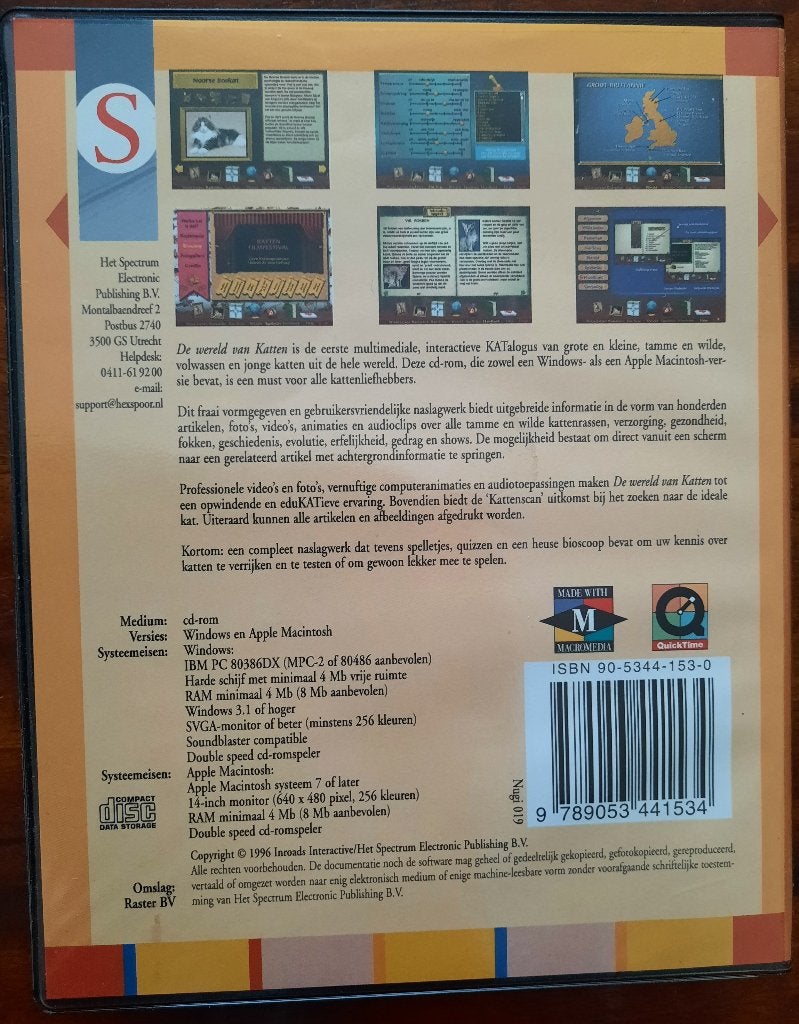 CD-Rom De wereld van... katten, Ophalen of Verzenden, Zo goed als nieuw