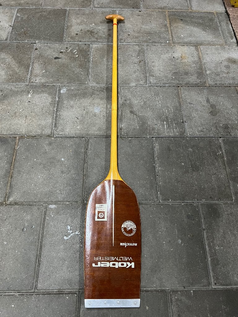 Kober Monschau houten  peddels twee stuks 1972, Watersport en Boten, Ophalen of Verzenden, Zo goed als nieuw, Enkelbladige peddel